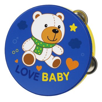 Muzikālā rotaļlieta Koka tamburīns Lācītis