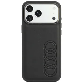 Чехол Audi TT Synthetic Leather для iPhone 18 Pro Max / 17 Pro Max, MagSafe, черный