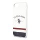 Apple iPhone 8 / 7 / SE (2020) (2022) 4.7\" US Polo Tricolor Pattern Collection Case Cover (USHCI8PCSTRB), White |...