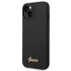 Guess Silicone Vintage Gold Logo vāciņš iPhone 14 Plus - Melns