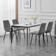 Комплект из 4 велюровых стульев Modernhome для столовой и гостиной,...