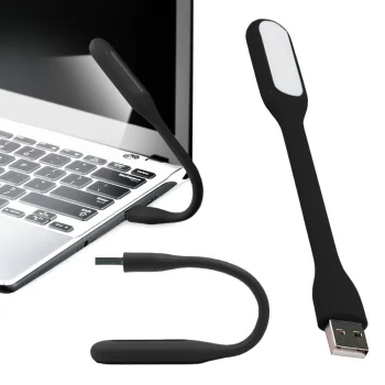 Гибкая силиконовая USB LED лампа 06191_CZ, черная