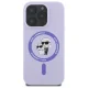 Чехол Karl Lagerfeld Silicone Karl&Choupette Heads Ring MagSafe для iPhone 16 Pro, Фиолетовый