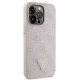 Чехол Guess для iPhone 13 Pro PU Leather Metal Logo Strass Crossbody, розовый