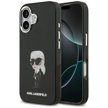 Чехол Karl Lagerfeld IML Aquarelle Karl & Logo с MagSafe для iPhone 17 — черный