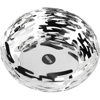Корзина-чаша Alessi Barknest BM02 из нержавеющей стали, серебристая, 21 см