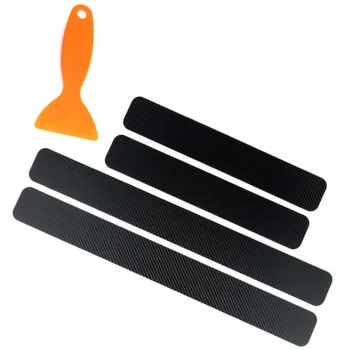 Защитные наклейки на пороги автомобиля Carbon Black (4 шт.)