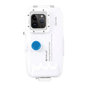Водонепроницаемый чехол Puluz PU9116W для iPhone 15/14/13/12/11 Pro Max/Plus, белый