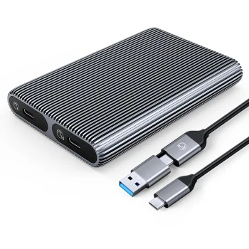 Disk Pocket 2x M.2 SATA+NVME USB-C 3.2 6Gbps/10Gbps - серый