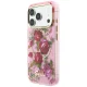 Чехол Guess IML Glitter Blossom Roses для iPhone 17 Pro / 18 Pro, розовый