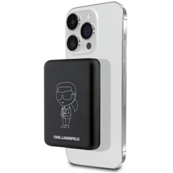 Karl Lagerfeld Ikonik MagSafe Wireless Power Bank 3000mAh, Black