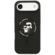 Karl Lagerfeld Silicone Karl&Choupette Ring MagSafe vāciņš iPhone 17 Air - melns