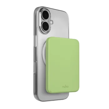 Внешний аккумулятор Puro Slim Power Mag 4200mAh MagSafe USB-C, зеленый
