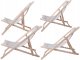 Folding Wooden Beach and Garden Sun Lounger with Pillow, Grey