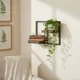 Настенная полка для цветов и декора 2 яруса в стиле лофт ModernHome