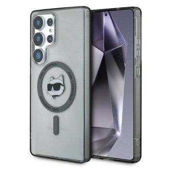 Karl Lagerfeld Button Choupette MagSafe vāciņš Samsung Galaxy S25 Ultra, melns