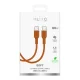 Puro ICON USB-C uz USB-C kabelis 1.5m, oranžs