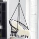Dārza Mājas Šūpuļtīkls Šūpoles Krēsls no Pītām Virvēm, Melns | Garden Hammock Chair Swing from Braided Rope