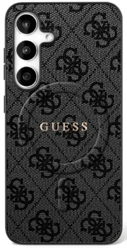 Guess 4G Ring Classic Logo MagSafe vāciņš priekš Samsung Galaxy S25 FE – melns | Phone Case Cover