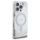 Guess Resin Gradient Glitter MagSafe vāciņš iPhone 16 Pro, sudraba