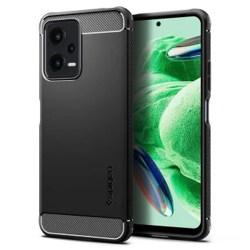 Xiaomi Redmi Note 12 5G / Poco X5 5G Spigen Rugged Armor Case Cover, Black | Чехол Кейс Бампер...