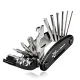 Rockbros GJ1601 16-in-1 velosipēdu remonta daudzfunkcionālais instruments, melns