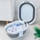 Foldable Laundry Basket & Wash Tub ModernHome 20 L, white-grey