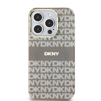 Чехол DKNY для iPhone 15 / 14 / 13 IML Mono & Stripe MagSafe, бежевый