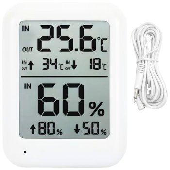 Digital Weather Station Thermometer Hygrometer with Outdoor Probe