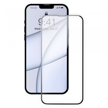 Apple iPhone 13 Pro Max 6.7'' Baseus Full Screen Porcelain Tempered Glass 2 pcs., Black | Telefona Ekrāna Aizsargstikls (Pilna Pārklājuma)