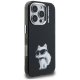 Karl Lagerfeld IML Aquarelle Choupette & Logo vāciņš iPhone 16 Pro Max telefonam – melns | Phone Case Cover