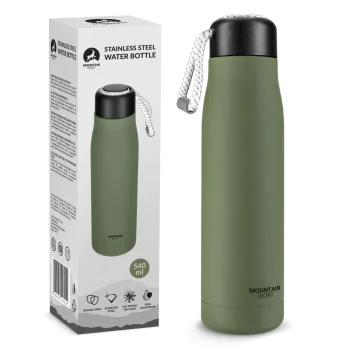 Thermal Bottle with Carrying Cord 540 ml, Green