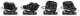 Nukido Aero Line Bērnu autosēdeklis 0-36 kg (40-150 cm) Isofix, Melns