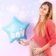 Folgijas balons \"It\'s a boy\" zvaigzne, gaiši zils, 48 cm