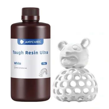 ANYCUBIC Tough Resin Ultra 3D Printer Photopolymer Resin, 1 kg, White