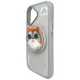Чехол Nimmy Glasses Cool Cat MagSafe для iPhone 16 6.1\", с подставкой, серый