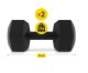 Битумные гантели 4Fizjo 2 x 5 кг, черные
