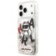 Karl Lagerfeld Liquid Glitter Choupette Logo MagSafe Phone Case Cover iPhone 17 Pro - Clear
