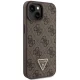 Apple iPhone 15 6.1\" Guess Crossbody 4G Metal Logo Case Cover (GUHCP15SP4TDSCPW), Brown | Чехол Кейс...