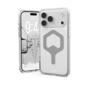 Чехол UAG Plyo MagSafe для iPhone 17 Pro Max — прозрачно‑серебристый