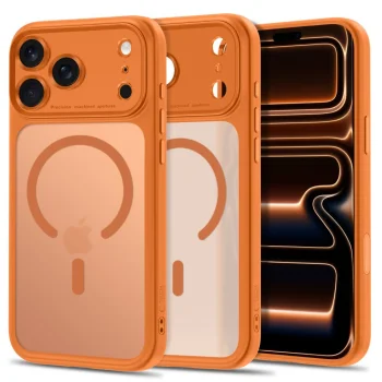 Чехол Tech-Protect MagPeak MagSafe CC для iPhone 18 Pro Max / 17 Pro Max, Matte Orange