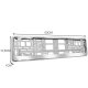 Universal License Plate Frames Xtrobb 22048, 2 Pack, Silver