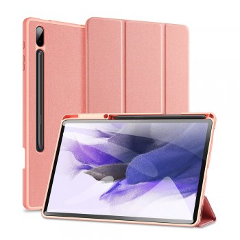 Samsung Galaxy Tab S7 FE (SM-T730 SM-T736B) / S7+ Plus DUX DUCIS Domo Tablet Cover Case, Rose Gold | Planšetes Vāciņš Maciņš Apvalks Grāmatiņa