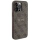 Apple iPhone 15 Pro Max 6.7\'\' Guess 4G Collection Leather Metal Logo MagSafe Case Cover, Brown | Чехол Кейс...