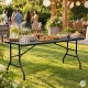 Складной кейтеринговый стол MultiGarden 153x70 см, черный