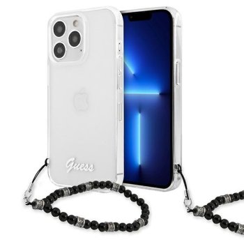 Чехол Guess Pearl для iPhone 13 Pro Max, Transparent Black
