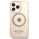 Чехол Guess Gold Outline Translucent MagSafe для iPhone 13 Pro Max - розовый