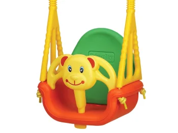 Ricokids 3in1 moduļu bērnu šūpoles Miś 424, drošas un regulējamas