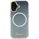 Чехол Guess IML Gradient Script Metal MagSafe для iPhone 17 - белый