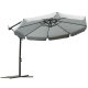 Salokāms dārza lietussargs, saulessargs, 8 segmentu, pelēks, 300cm | Folding Garden Umbrella